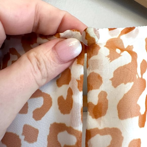 Sam Edelman NWT Anthropologie Soft Leopard Ruffle-Accent Sleeveless Dress $138 - Picture 8 of 9